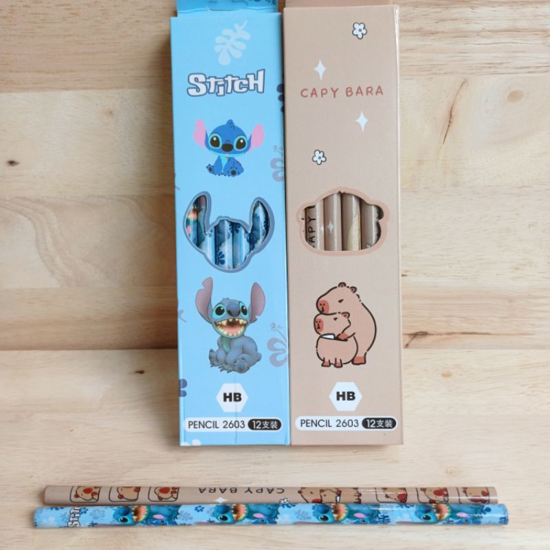 

Pensil isi 12 CAPYBARA STITCH KUROMI MY MELODY CINNAMOROLL POCHACCO