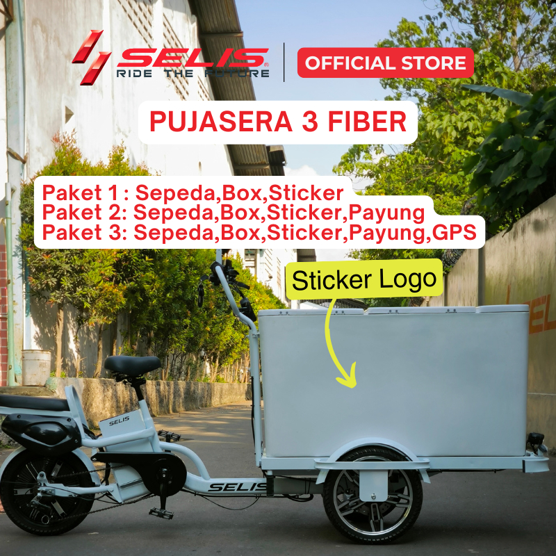 SELIS - Pujasera 3 Fiber  ( Gerobak Sepeda Listrik / Gerobak Kopi / Gerobak Sepeda / Gerobak Listrik