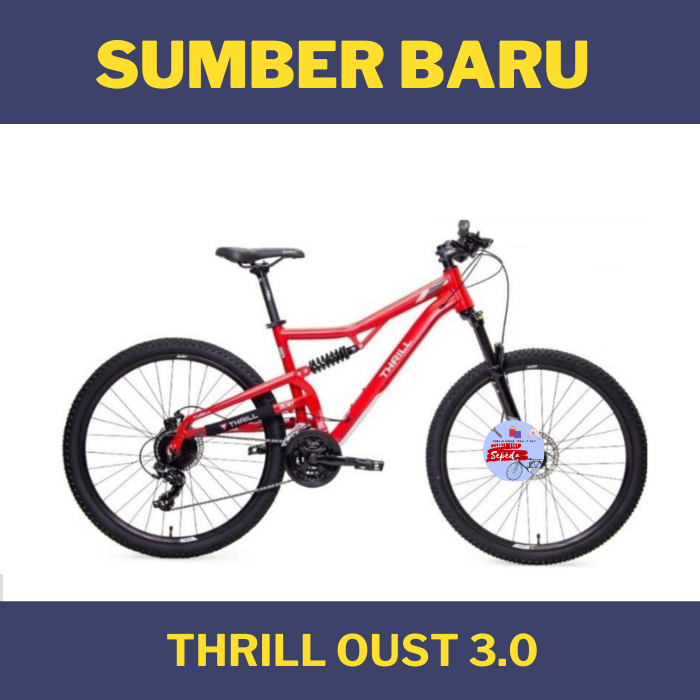 Sepeda Gunung Mtb Thrill Oust 3.0 Fullsus New