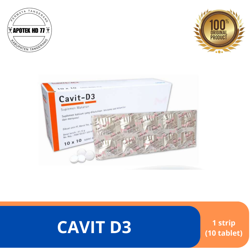 CAVIT-D3 STRIP 1O TABLET | SUPLEMEN KESEHATAN