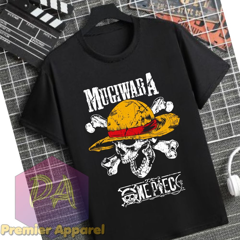 KAOS DISTRO ONE PIECE LOGO MUGIWARA COTTON COMBED 30S