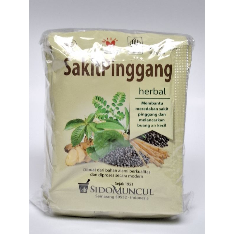 

Jamu sakit pinggang sido muncul kemasan pack isi 10sachet