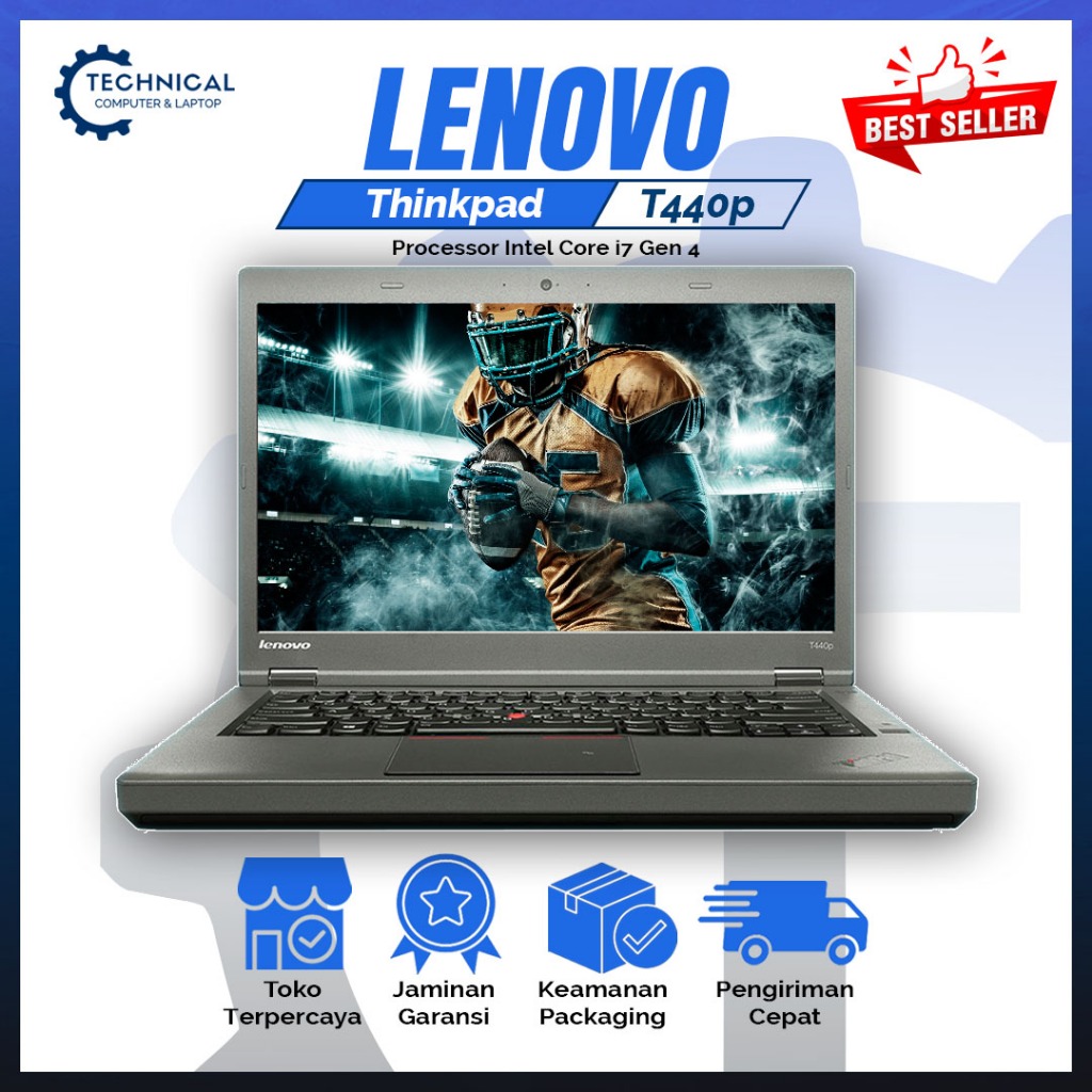 Laptop Lenovo Thinkpad T440p Intel Core i7 Gen 4 VGA RAM 8GB SSD 256GB Terlaris Mulus Bergaransi