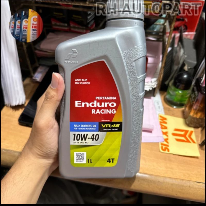 OLI ENDURO RACING 1L PERTAMINA OLI ENDURO RACING FULLY SYNTHETIC VR-46 10W-40 OLI ENDURO 4T 20W-50