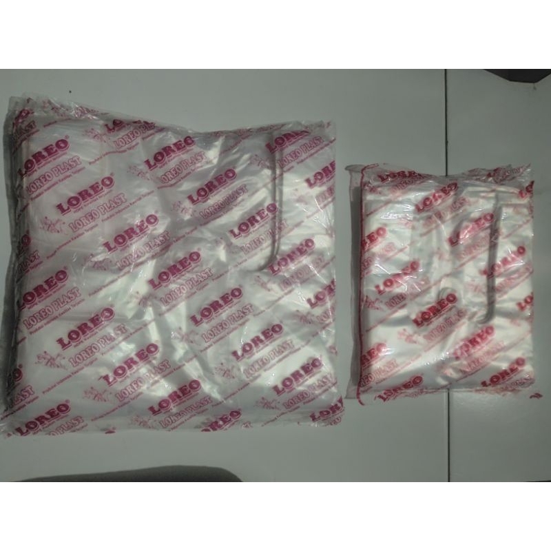Kantong Plastik Bening Loreo ukuran 24 dan 15