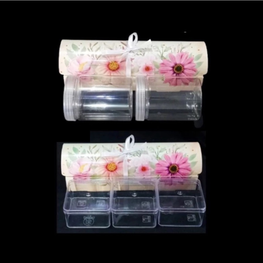 

( 5 Pcs ) Dus Hampers Bolu Gulung Lebaran Kotak Box Roll Cake Eid Mubarak Muat 2 Toples Tabung 800ml