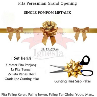 

Pita Peresmian Request Produk Custom Bahan Ukuran Warna Model Bebas Design Sendiri