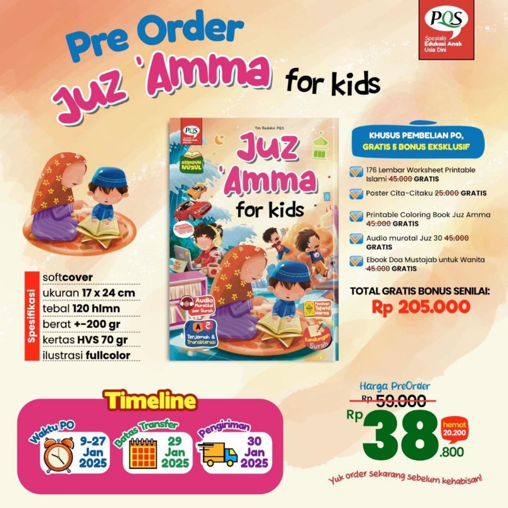 SC Juz Amma for Kids - PQS / HC Juz Amma for Kids (Cover Hitam) - Mizan