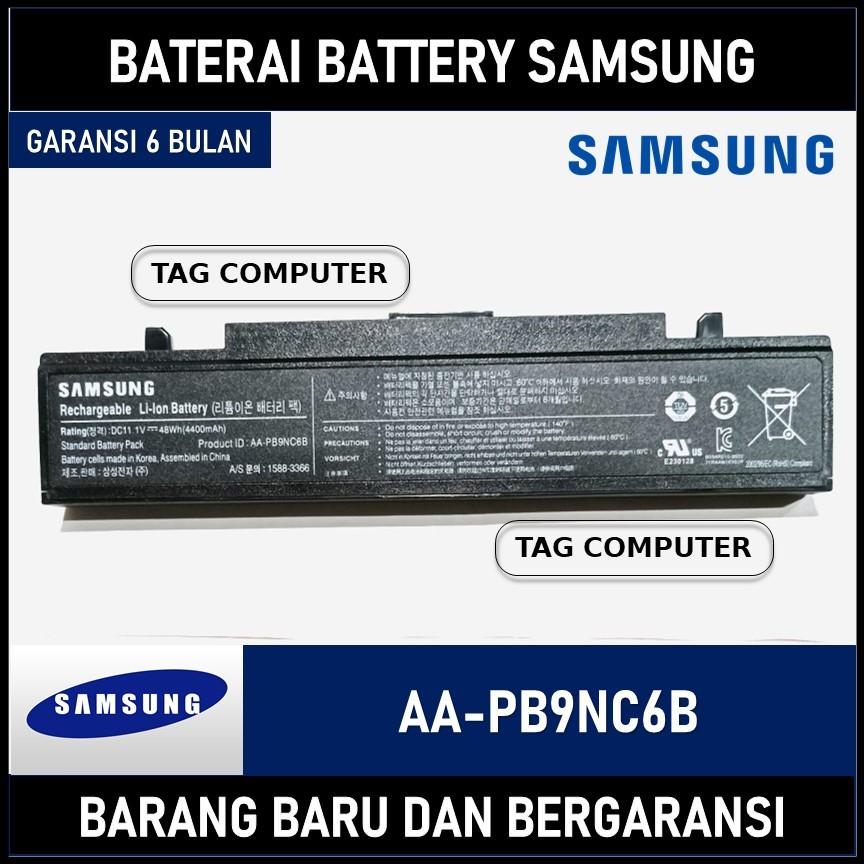 BATERAI LAPTOP ORIGINAL SAMSUNG AA-PB9NC5B, AA-PB9NC6B, NP270, NP275