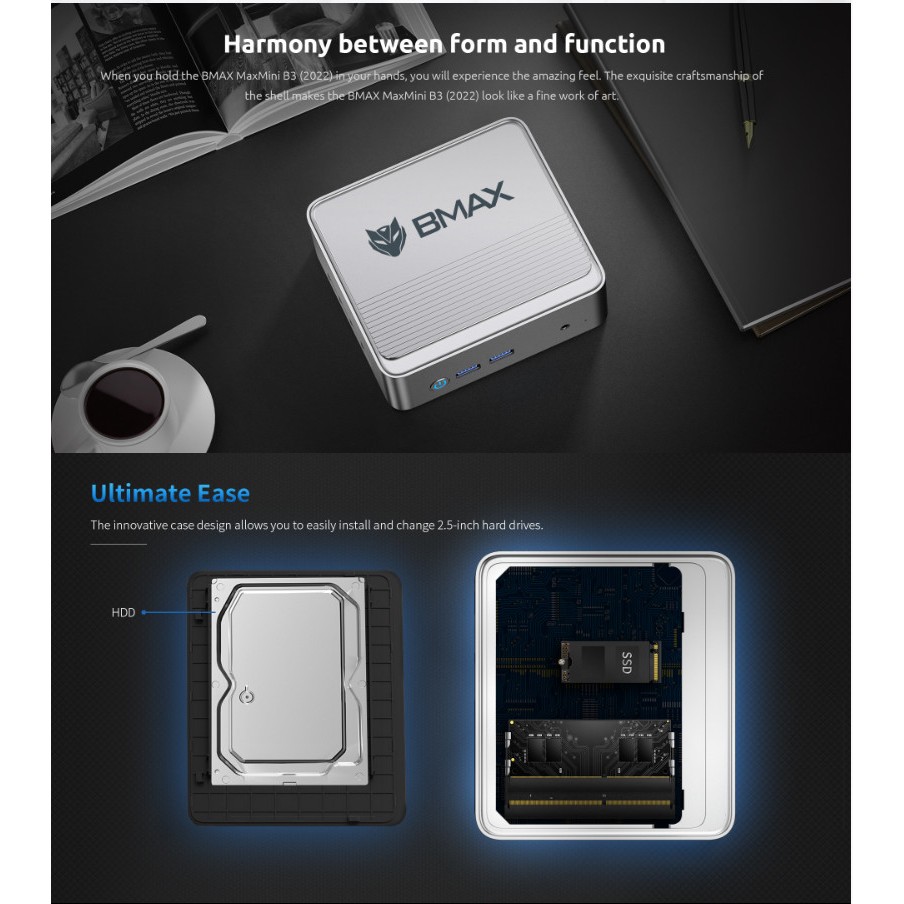 Iware Bmax Mini PC B3 Intel Celeron N5095 8/256GB Windows 11