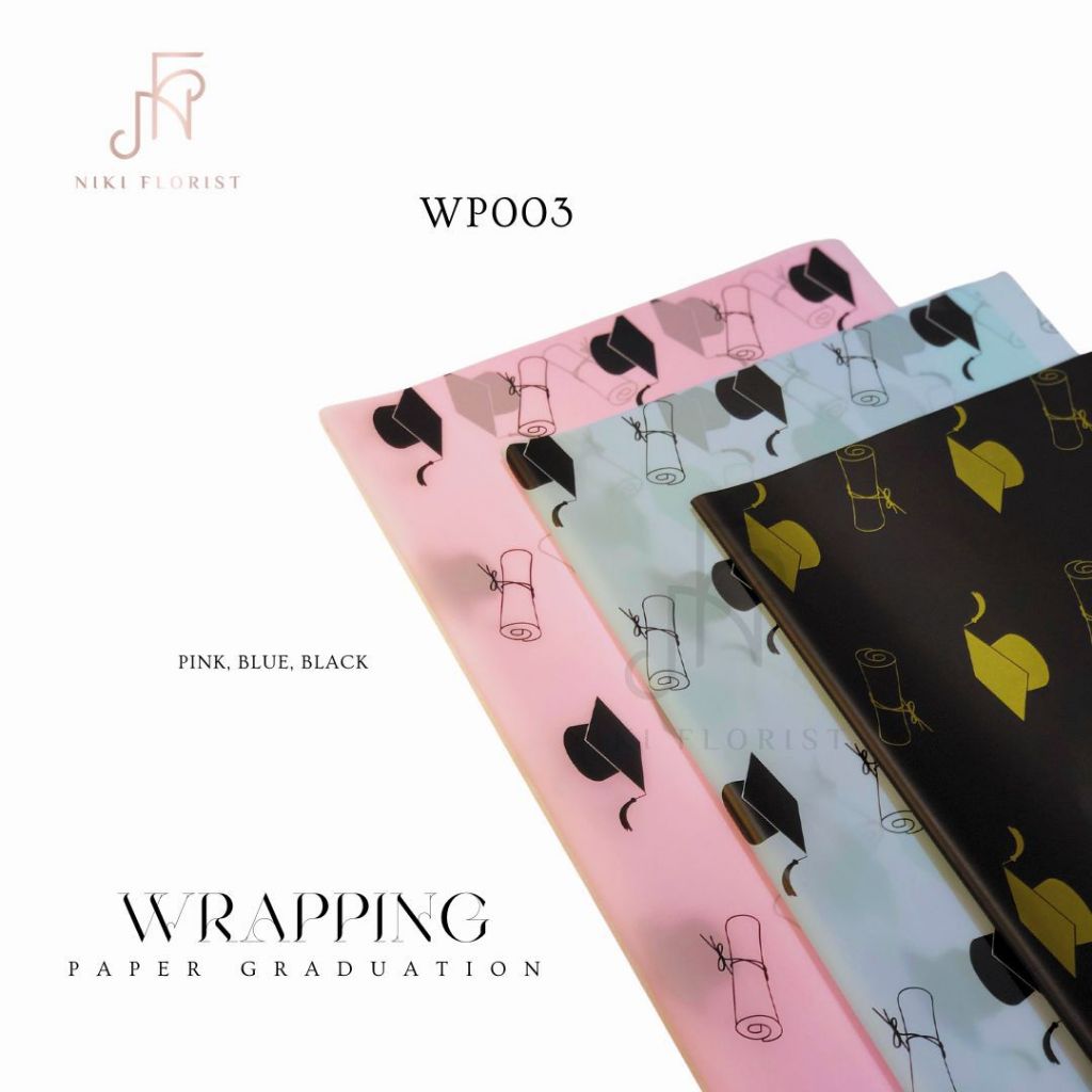 

Wrapping Paper Aksesoris handbuket / Tema Wisuda