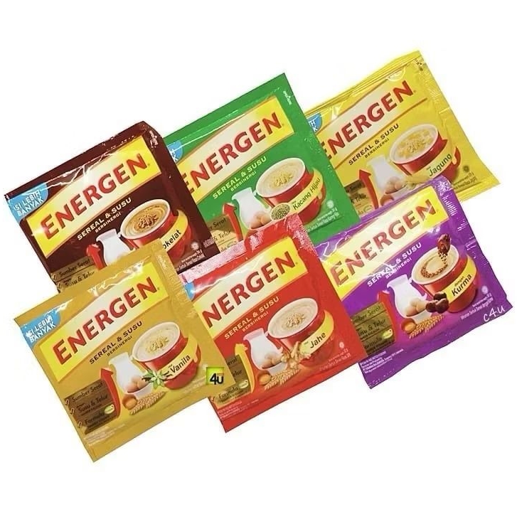 

Energen Susu Sereal Coklat | Vanilla | Kacang Hijau | Jahe | Jagung | Kurma 1 Renceng 10pcs