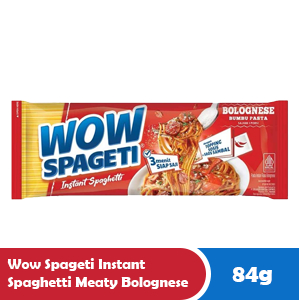 

WOW Spageti Instant Spaghetti Meaty Bolognese 84g