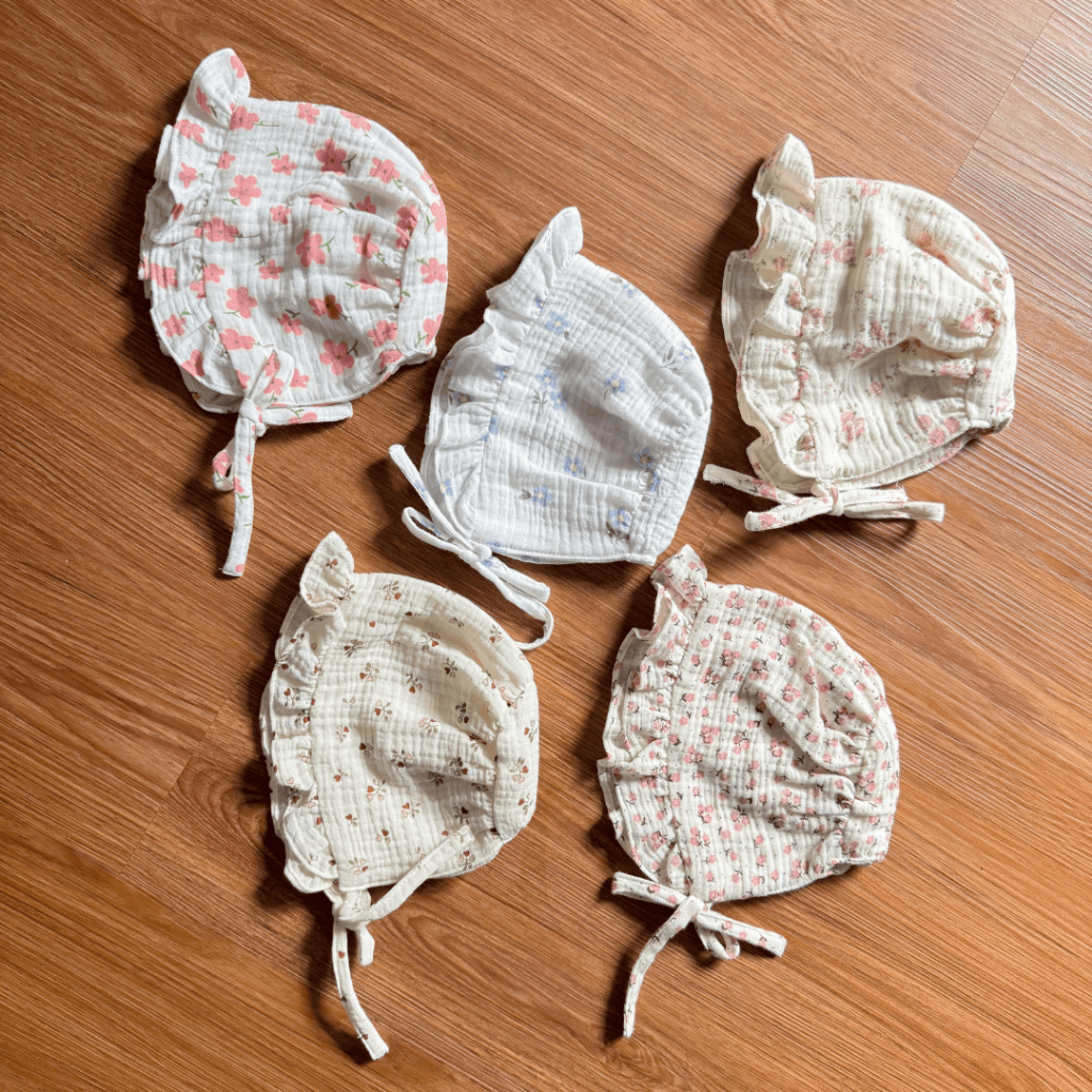 Beeraz_Store Ti Bonnet - Bayi Anak Perempuan / Baby Girl (Newborn Hat)