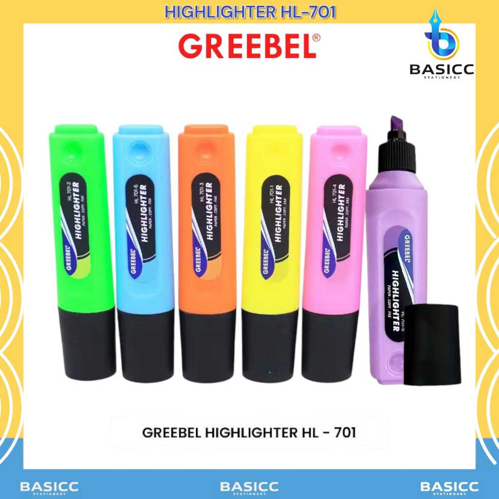 

Greebel Highlighter / Penanda Berwarna Stabilo Pastel HL-701 | @ 1Pcs
