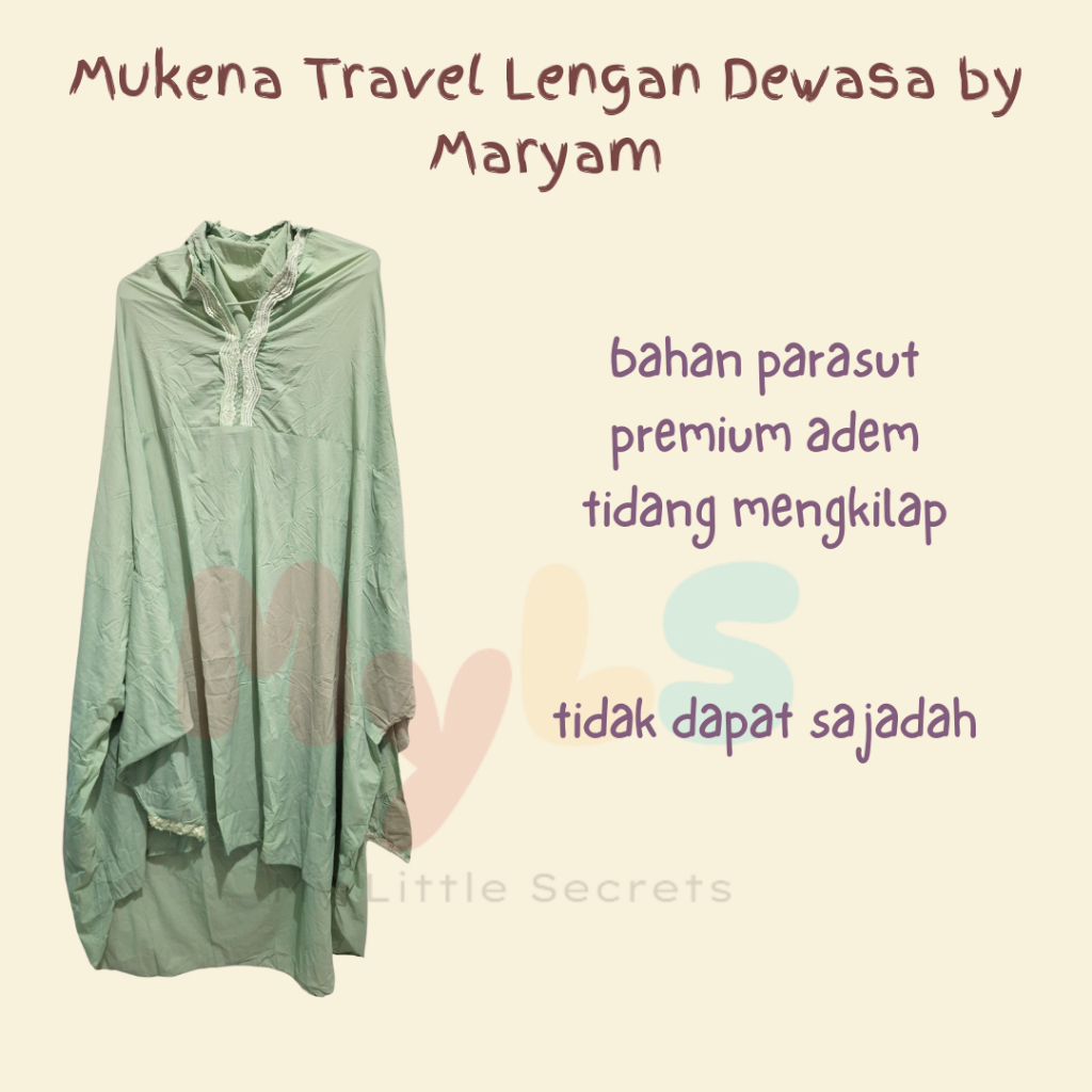 Mukena travel lengan by Maryam