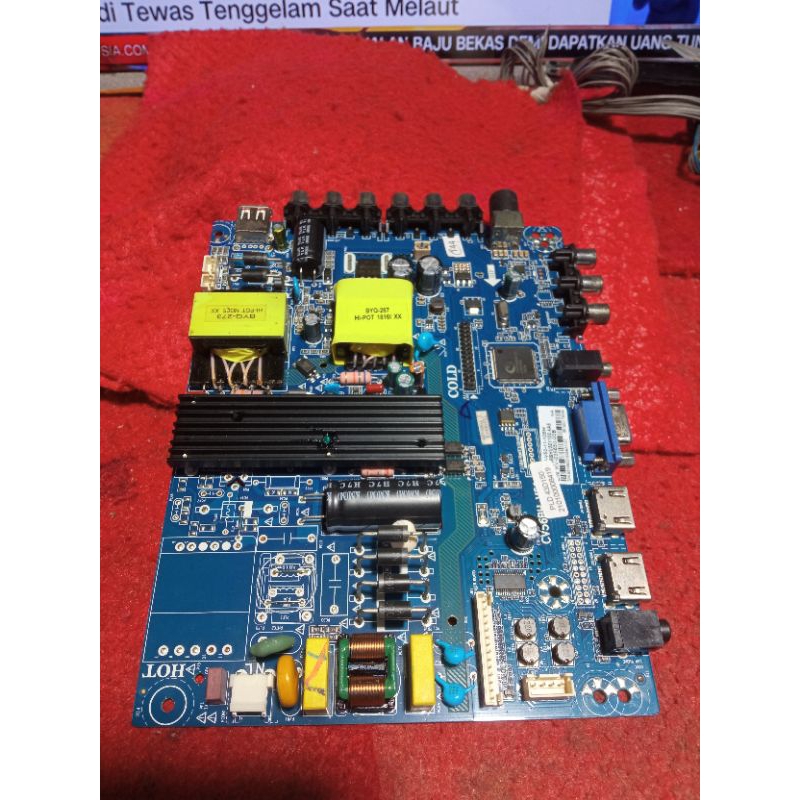 MAINBOARD TV POLYTRON PLD43D150 / MB TV POLYTRON PLD43D150 / MESIN TV LED POLYTRON PLD 43D150