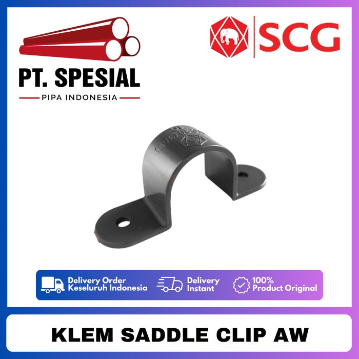SCG  Klem Pipa Pipa PVC / Klem Sadlle Clip PVC AW SCG - 03
