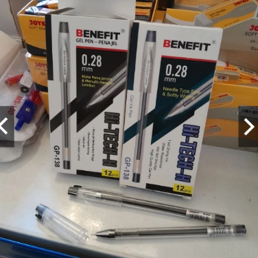 

1 lusin isi 12 Pulpen Hitech 0.28 Benefit Pulpen kitab pen ujung kecil