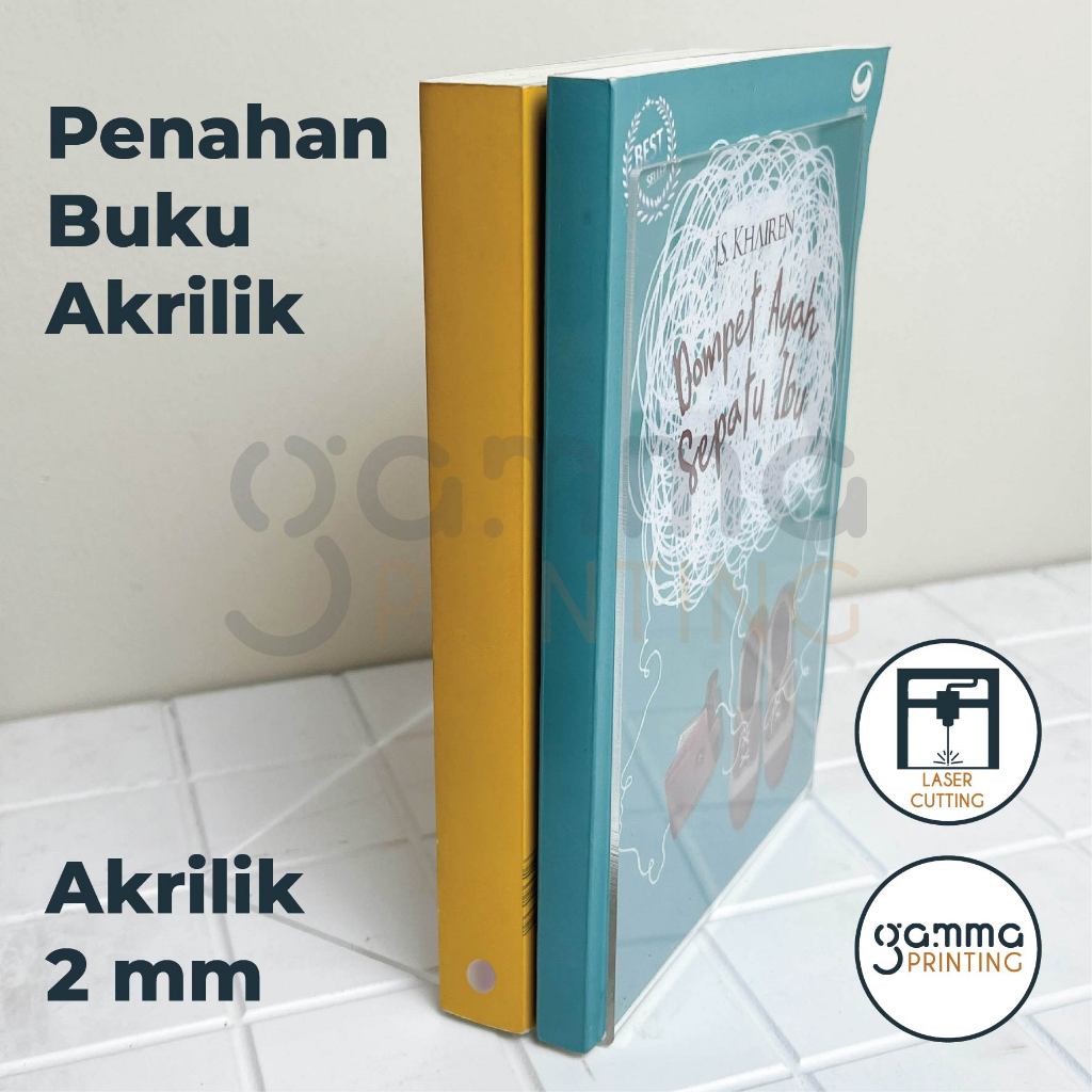 

Akrilik Pembatas Penahan Buku Pengganjal Acrylic Book Stand 2mm