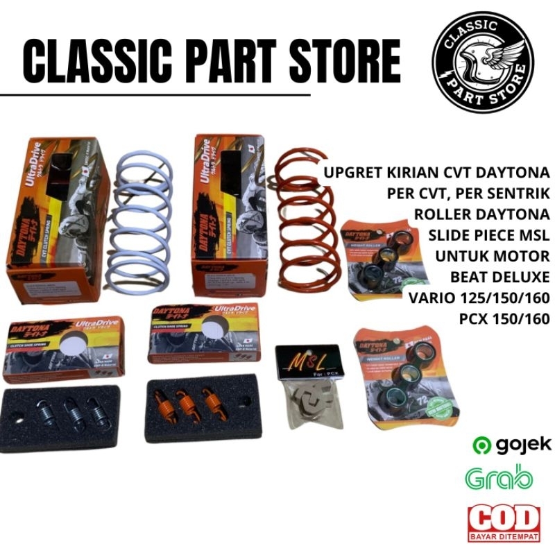 Upgrade kirian cvt vario 125/150 beat deluxe  pcx 150/160 cvt daytona per sentrik Daytona Roller Day