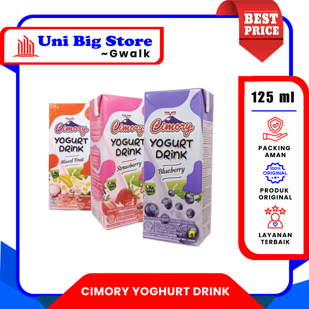 

CIMORY YOGHURT DRINK STAWBERRY - BLUEBERRY - MIXED FRUIT - 125 ml