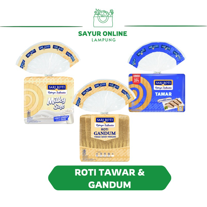 

Rotti Tawar - Sariroti - Sayur Online Lampung