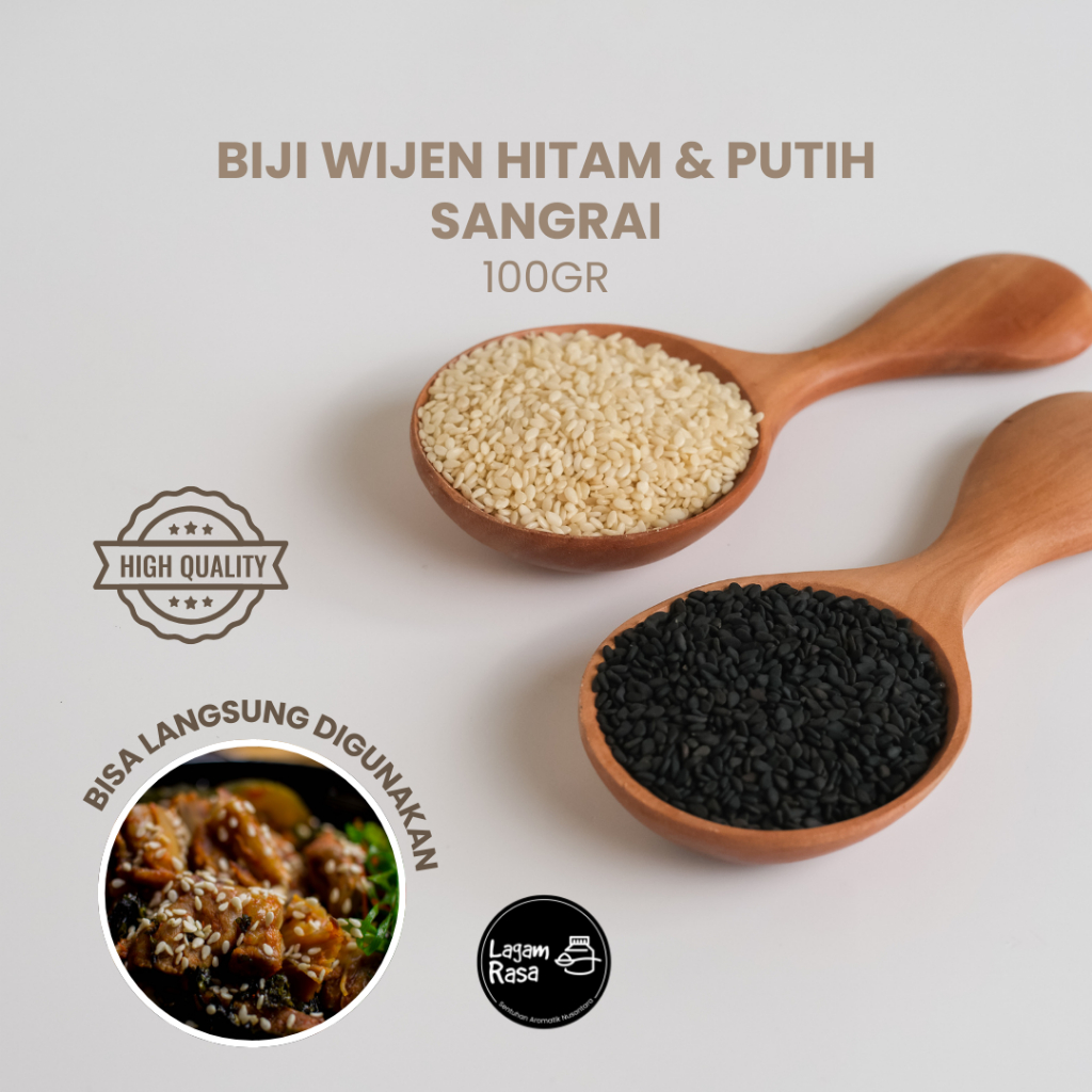 

Lagam Rasa - Biji Wijen Putih Hitam | White Sesame Seeds Roasted 100g