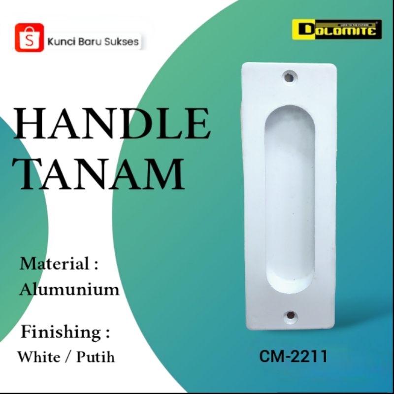 Dolomite Handle Tanam pintu geser / Sliding CM-2211 Aluminium Putih