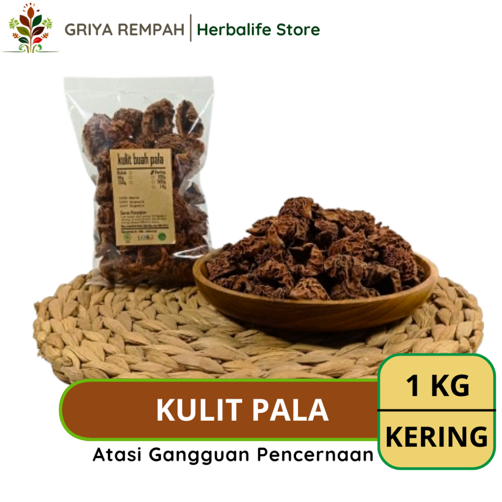 

KULIT BUAH PALA KERING 1 KG Simplisia Herbal Alami untuk Ramuan Jamu Tradisional & Kesehatan Myristica fragrans Polo