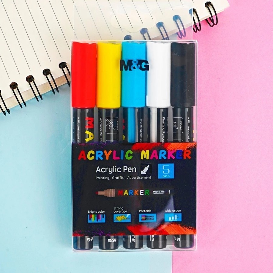 

Spidol Akrilik M&G Marker Acrylic 1 Set Isi 5 Warna APL976D8
