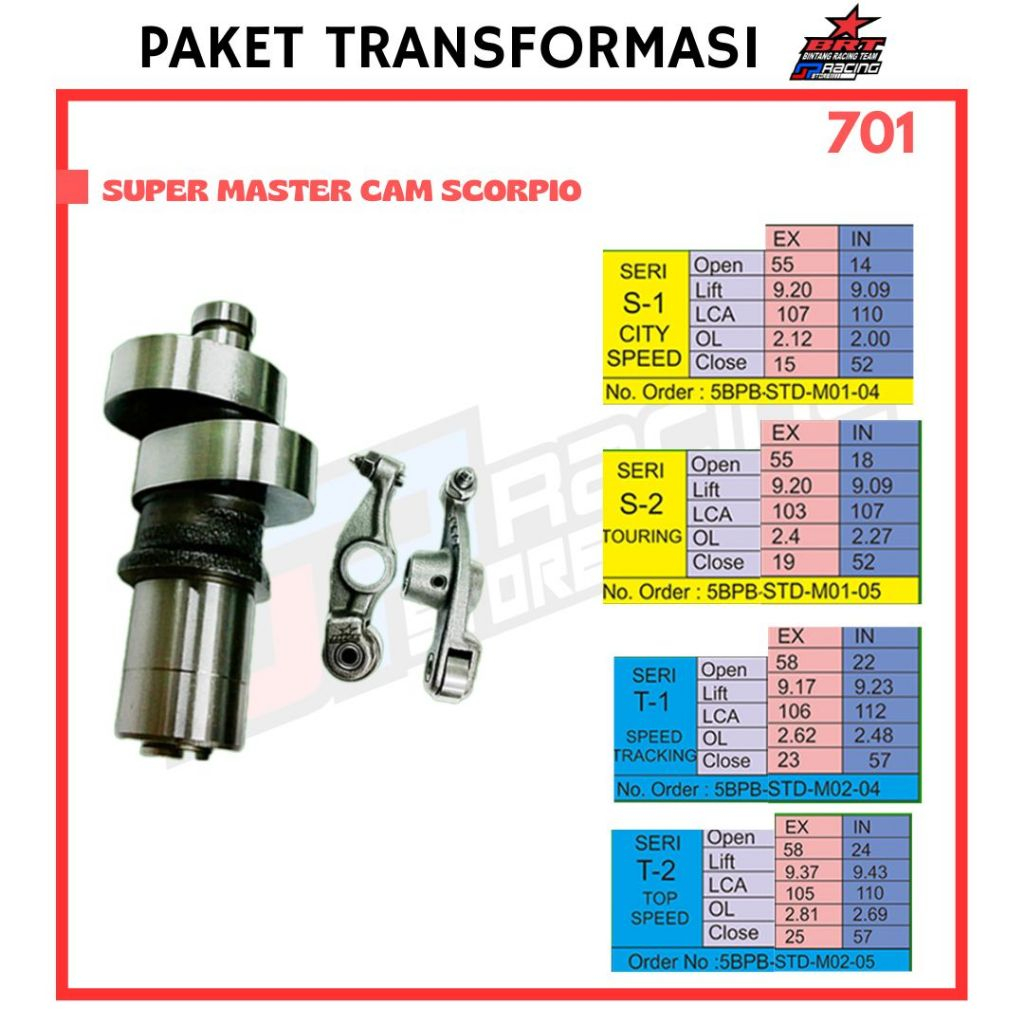 BRT Noken As Yamaha Scorpio Roller Rocker Arm - Promo 701