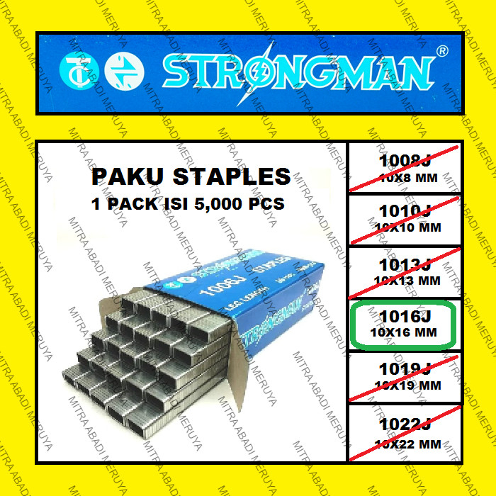 

Paku Staples Tembak Strongman 1016J Paku Tembak
