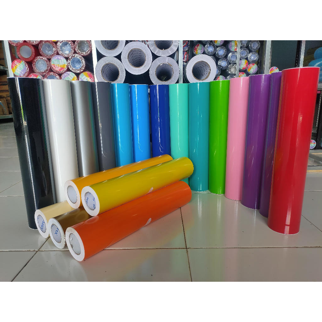 STIKER SKOTLET AQUARIUM GLOSSY WRAPPING TAHAN PANAS ANTI AIR //50CM X 45CM// 100CM X 45CM//