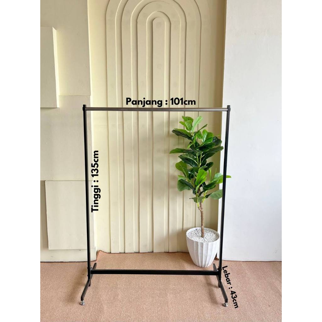 Rak Gantung Baju Serbaguna 7 - Besi - Stand Hanger - Pajangan Gawang Berdiri - Stainless -  Bekas - 