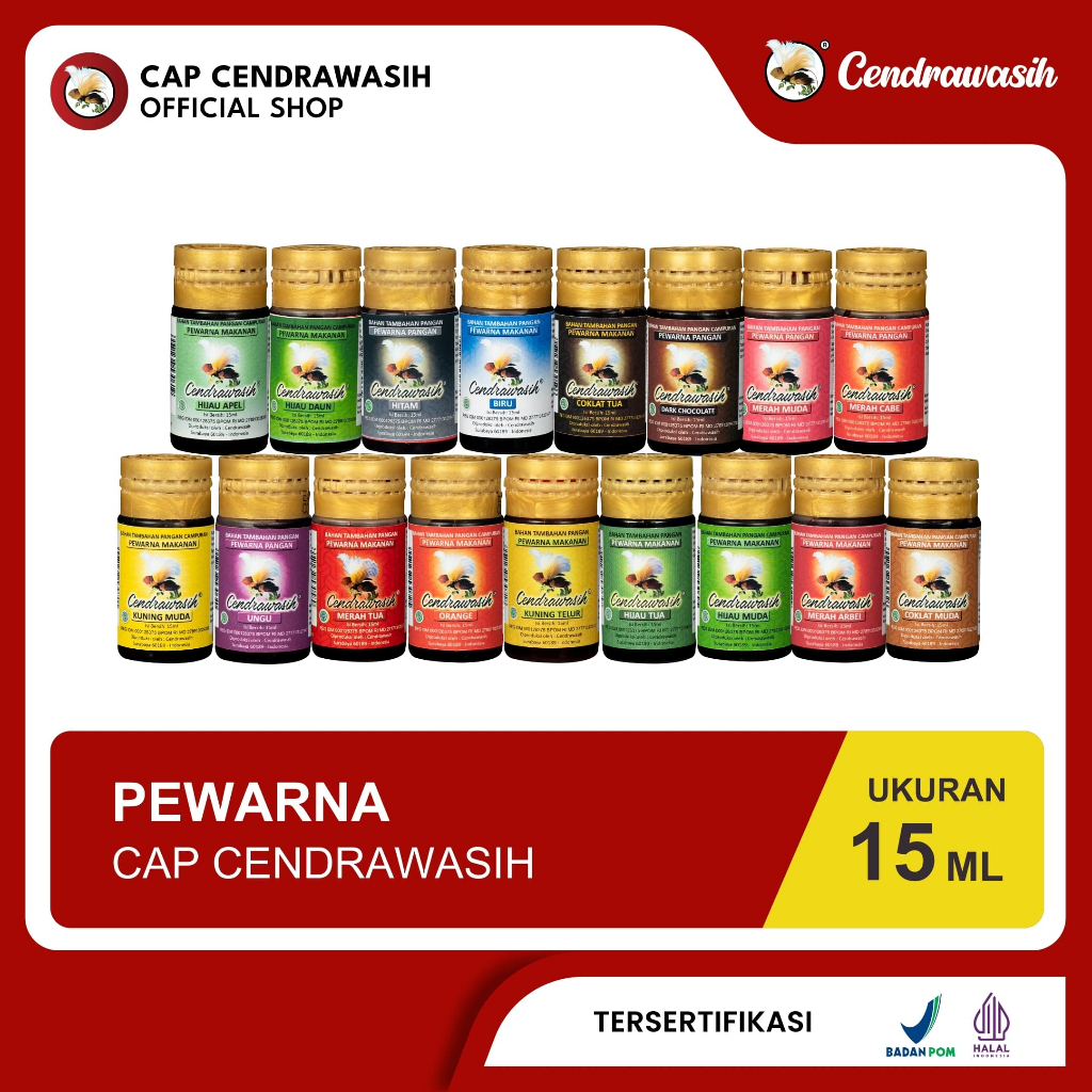 

Cap Cendrawasih Pewarna Makanan Sumba 15ml (PCS)