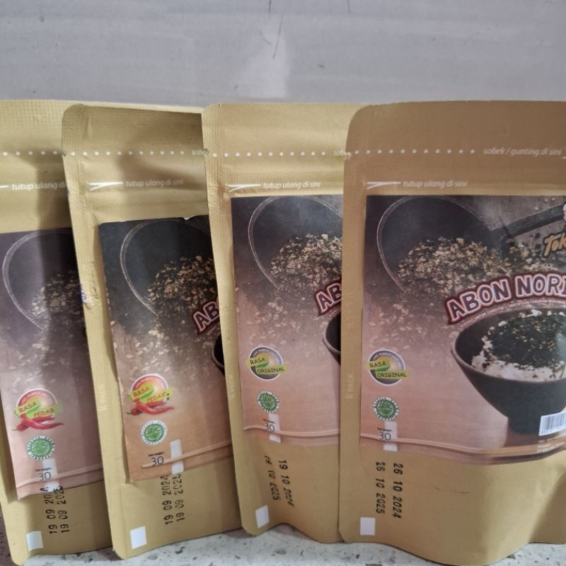 

Abon Nori 30gr tokinori sesame original pedas abon rumput laut tabur mentai bawang goreng seaweed toping halal MUI BPOM