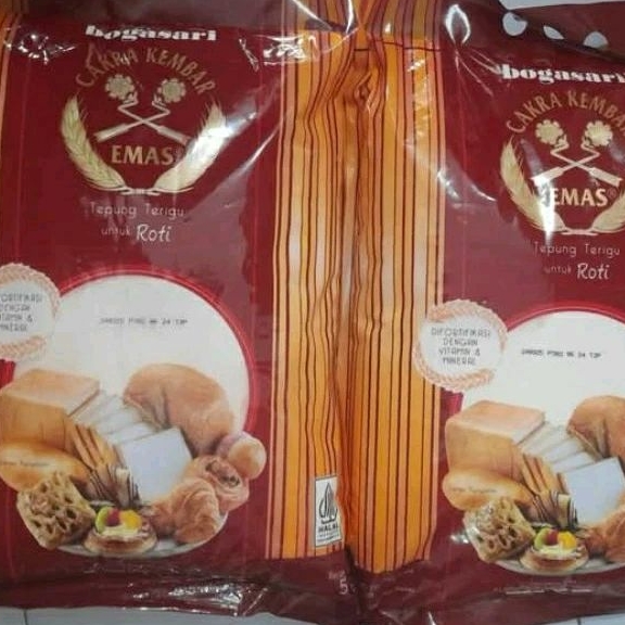 

Tepung Cakra Kembar Emas Roti CKE Protein Tinggi Tepung Premium Pastry Western Bread