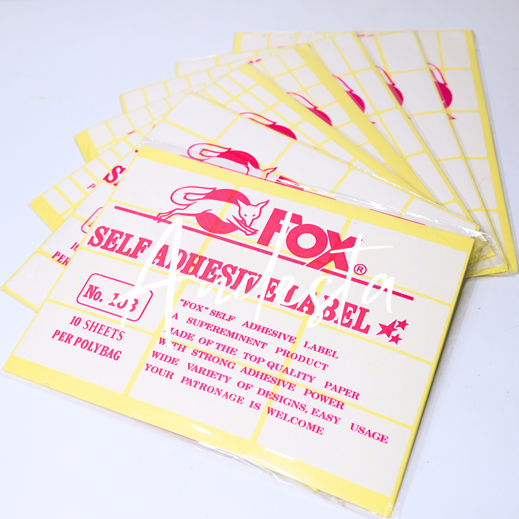 

[ FOX ] Kertas / Label Stiker uk. 32 x 64 mm (Persegi Panjang) BERBAGAI MACAM UKURAN