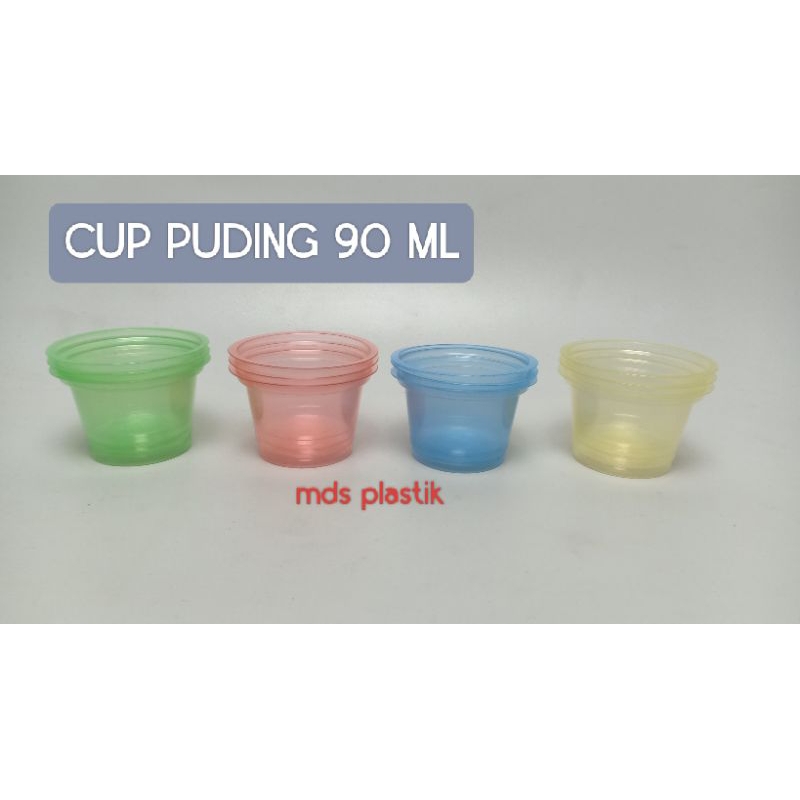 CUP PLASTIK ES KRIM / PUDING 90 ML ISI 50 PCS
