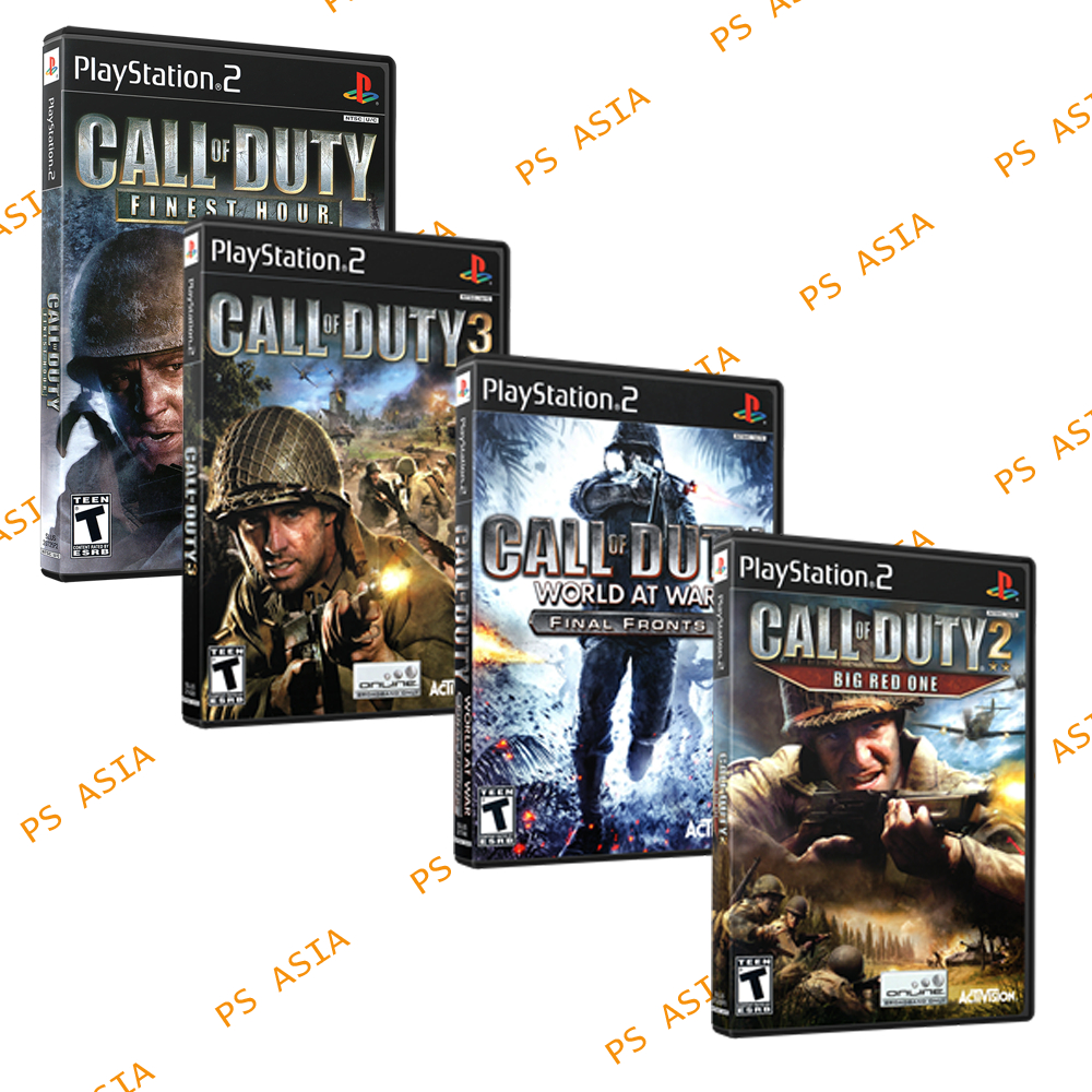 Kaset PS 2 Call of Duty World at War - Call of Duty Finest Hour - Call of Duty 3 - Big Red One