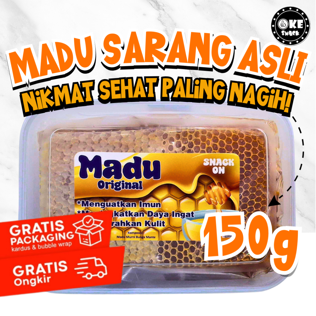 

Madu Sarang Asli Alamai Honeycomb Original 150gr