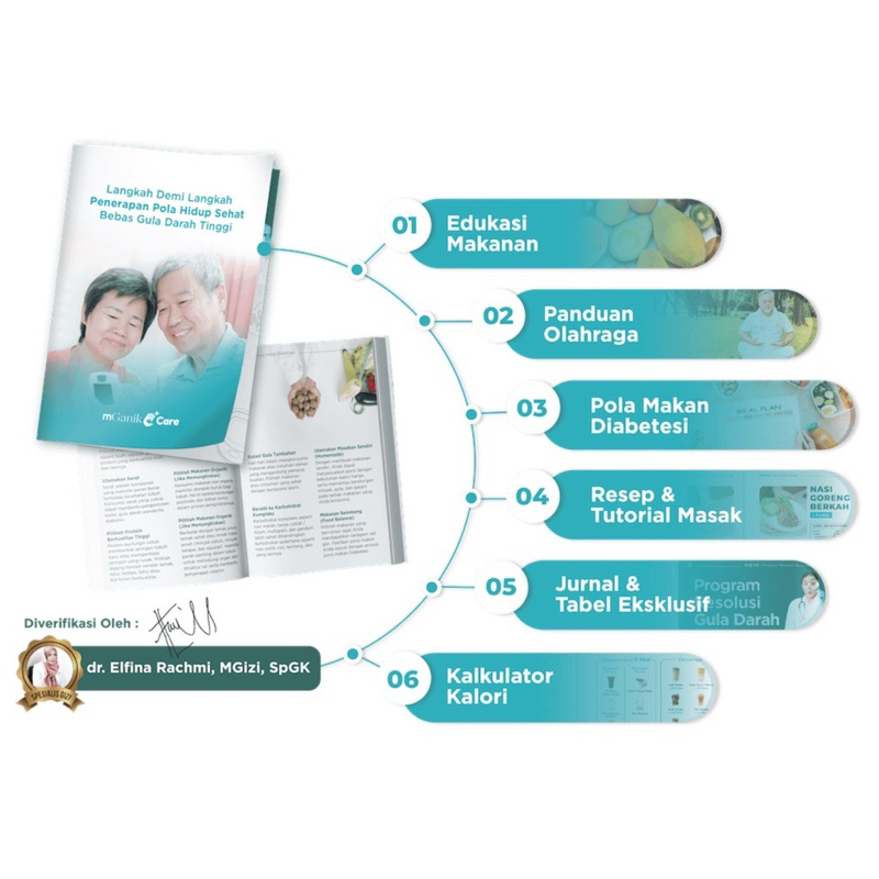 Buku Panduan Mganik Care Kontrol Gula Darah Diabetes dan Kalori Original