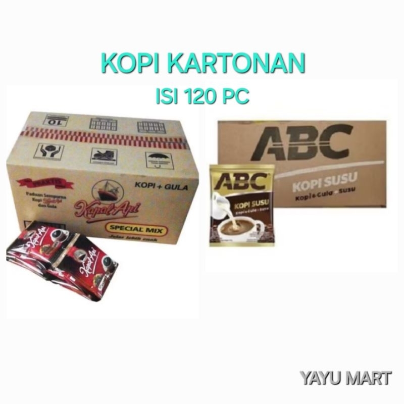 

KOPI KAPAL API MIX, ABC SUSU KARTONAN ISI 120PC