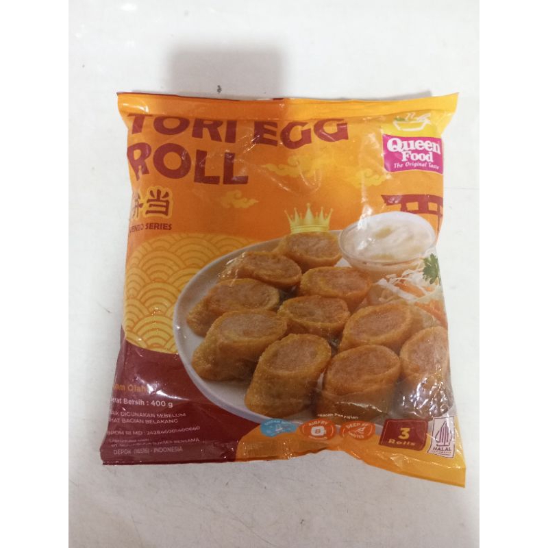 

Tori Egg Roll 18 Pcs 400 Gram / Daging Ayam Olahan QUEEN FOOD