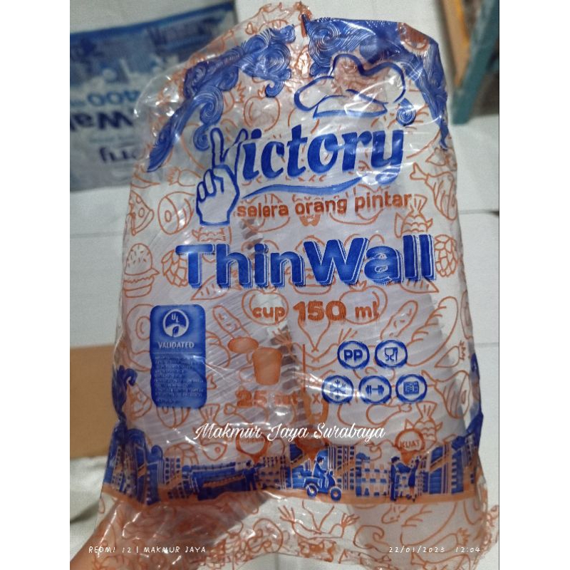 (25 pcs) Thinwall Cup 150 ml Victory/Cup saos sambal mayonay 150 ml Victory/Thinwall Cup Sambal 150m