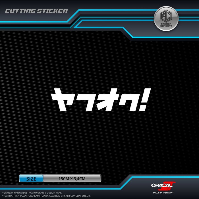 Sticker Cutting Jdm Kanji Jepang Stiker Kaca Body Mobil