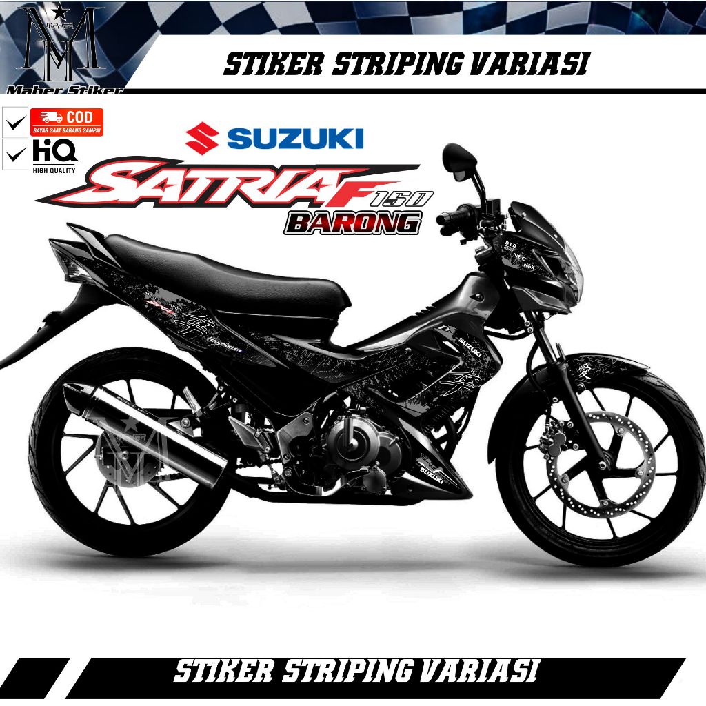 Stiker Striping Satria Fu Barong Variasi Hayabusa