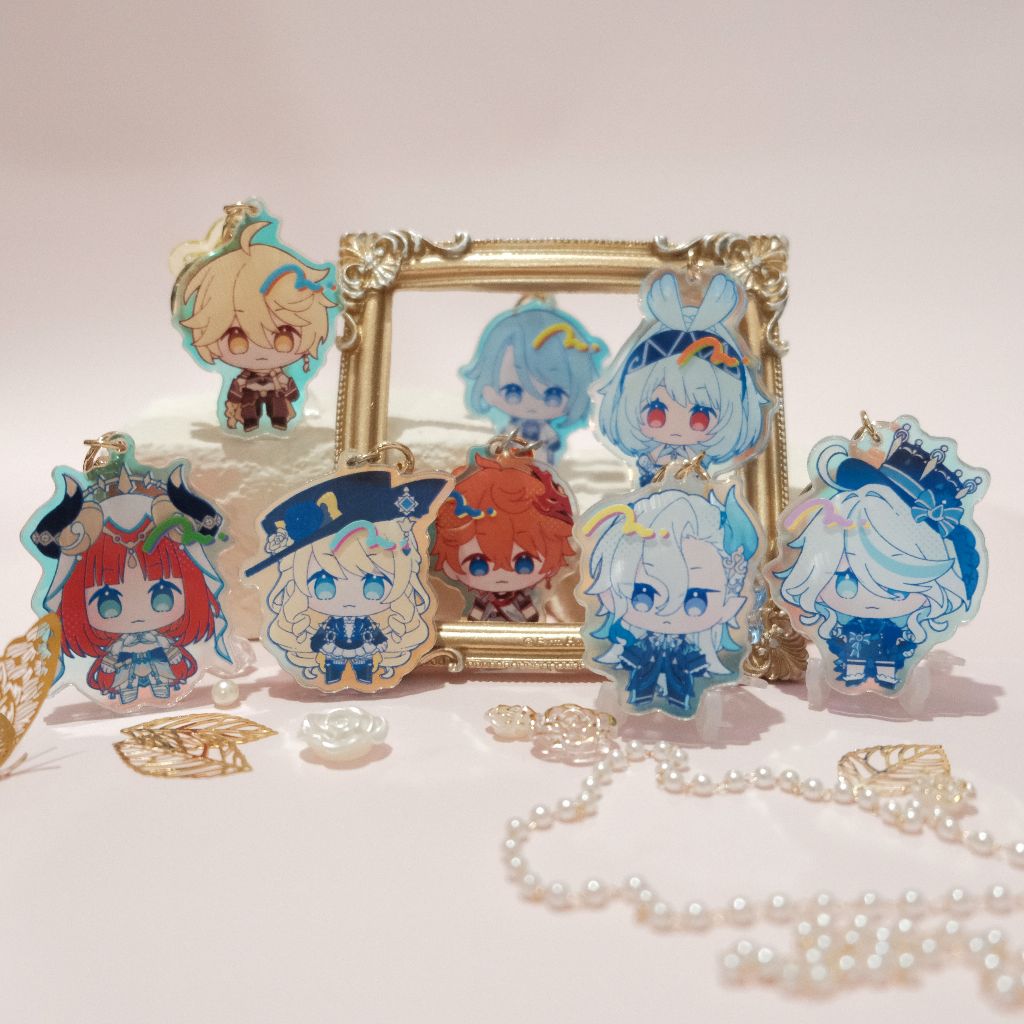 Genshin Impact Holographic Acrylic Keychain Blind Box Mystery Box Group C