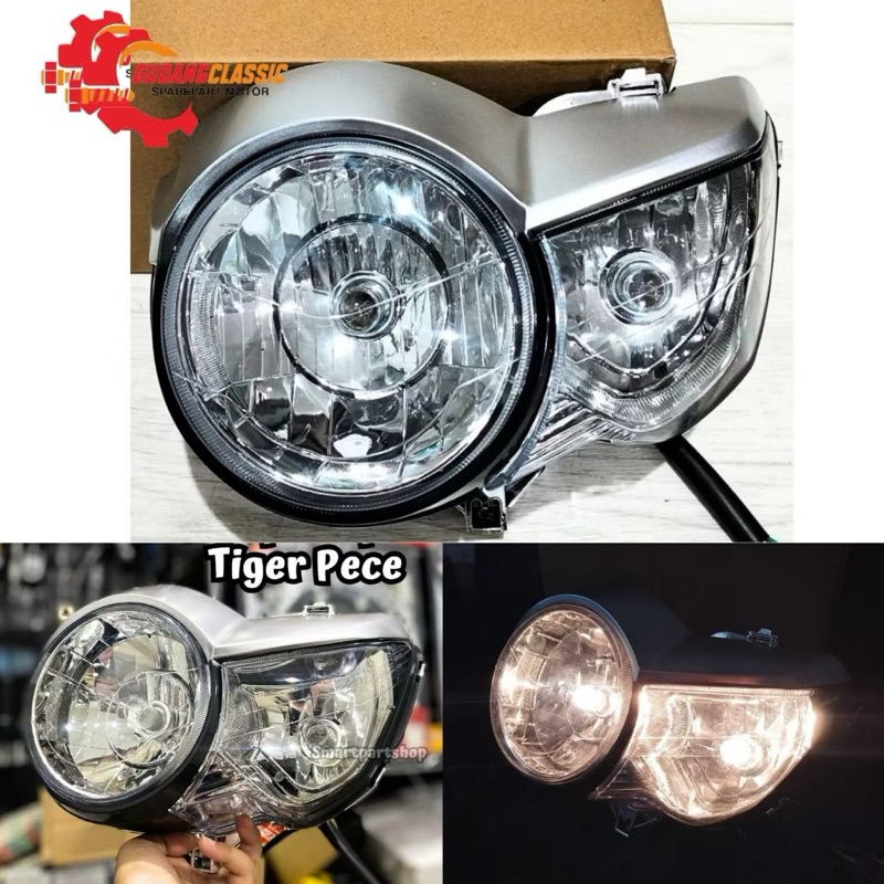 Lampu pece headlamp tiger revo 2010 pece/kepala pece reflector tiger revo 2010 pece asimetris
